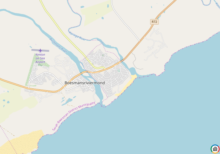 Map location of Kenton On Sea